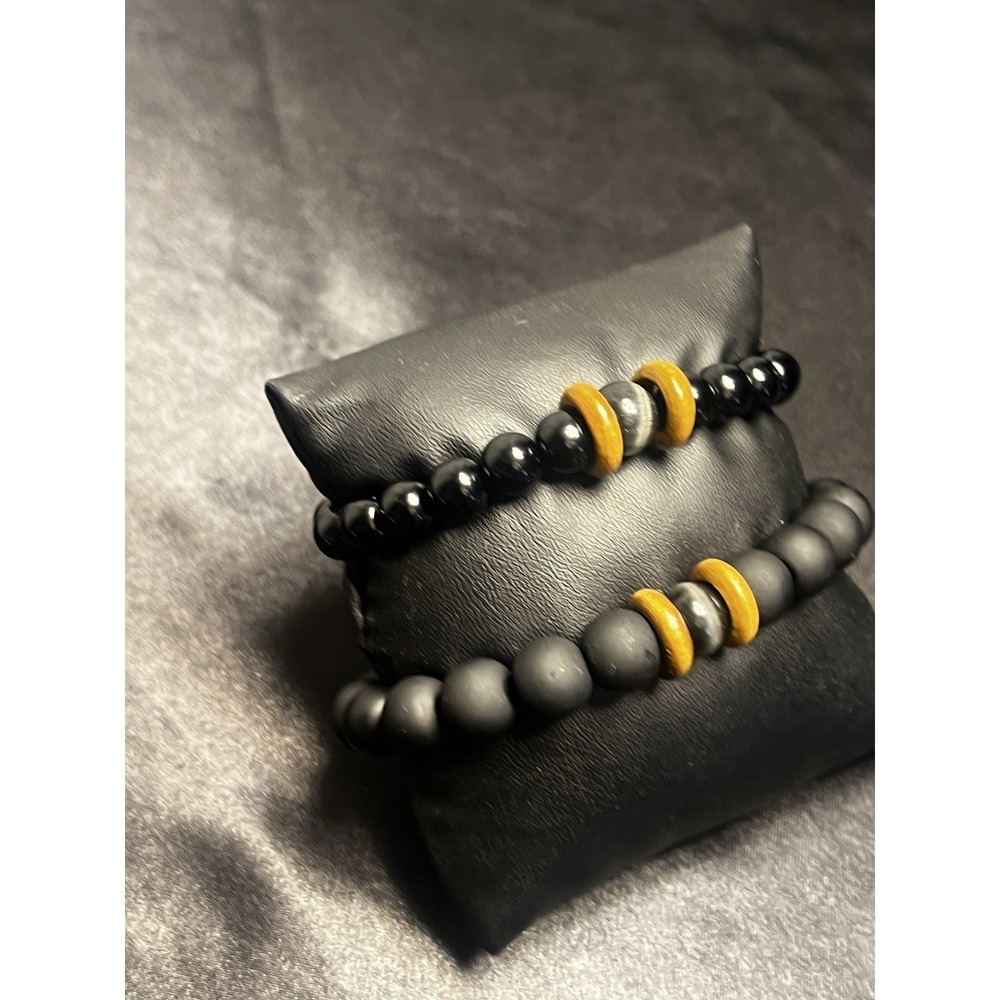 His & Hers Matching Beaded Bracelet Set – Handmade by Me – Includes Gift Box - Picture 4 of 6
